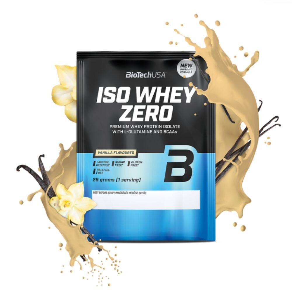 Iso Whey Zero Lactose Reduced proteína en polvo monodosis Vainilla BioTech USA 2/3