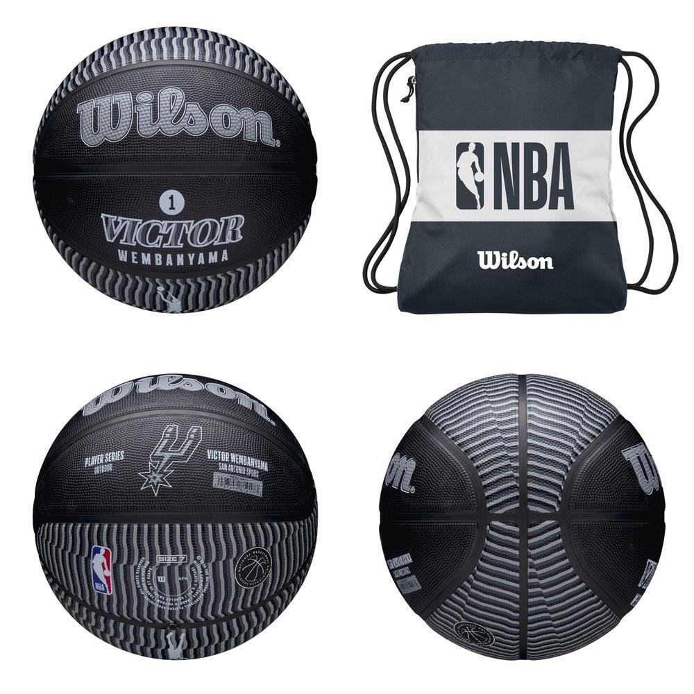 Bola de basquetebol wilson victor wembanyama + saco nba