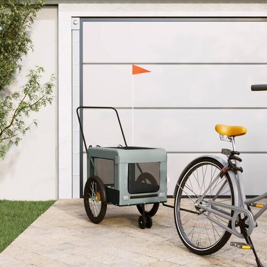 VidaXL Hondenfietstrailer van Oxford Stof en IJzer