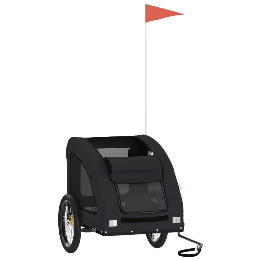 Remolque de bicicleta para perros Oxford y hierro negro 4/4