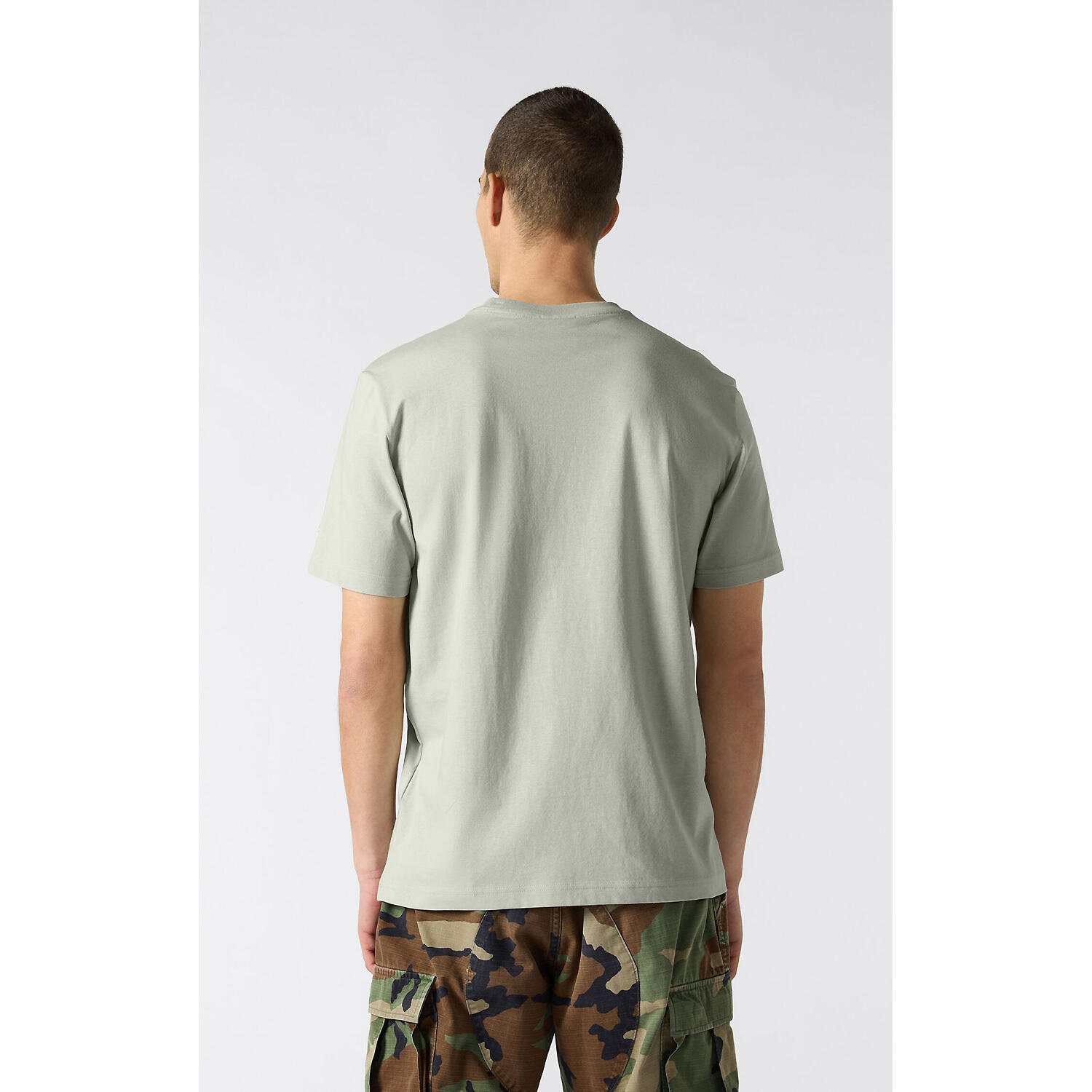 Champion SS TEE Light Cotton Jersey Uomo Logo Grande Cotone Verde,M 5/5
