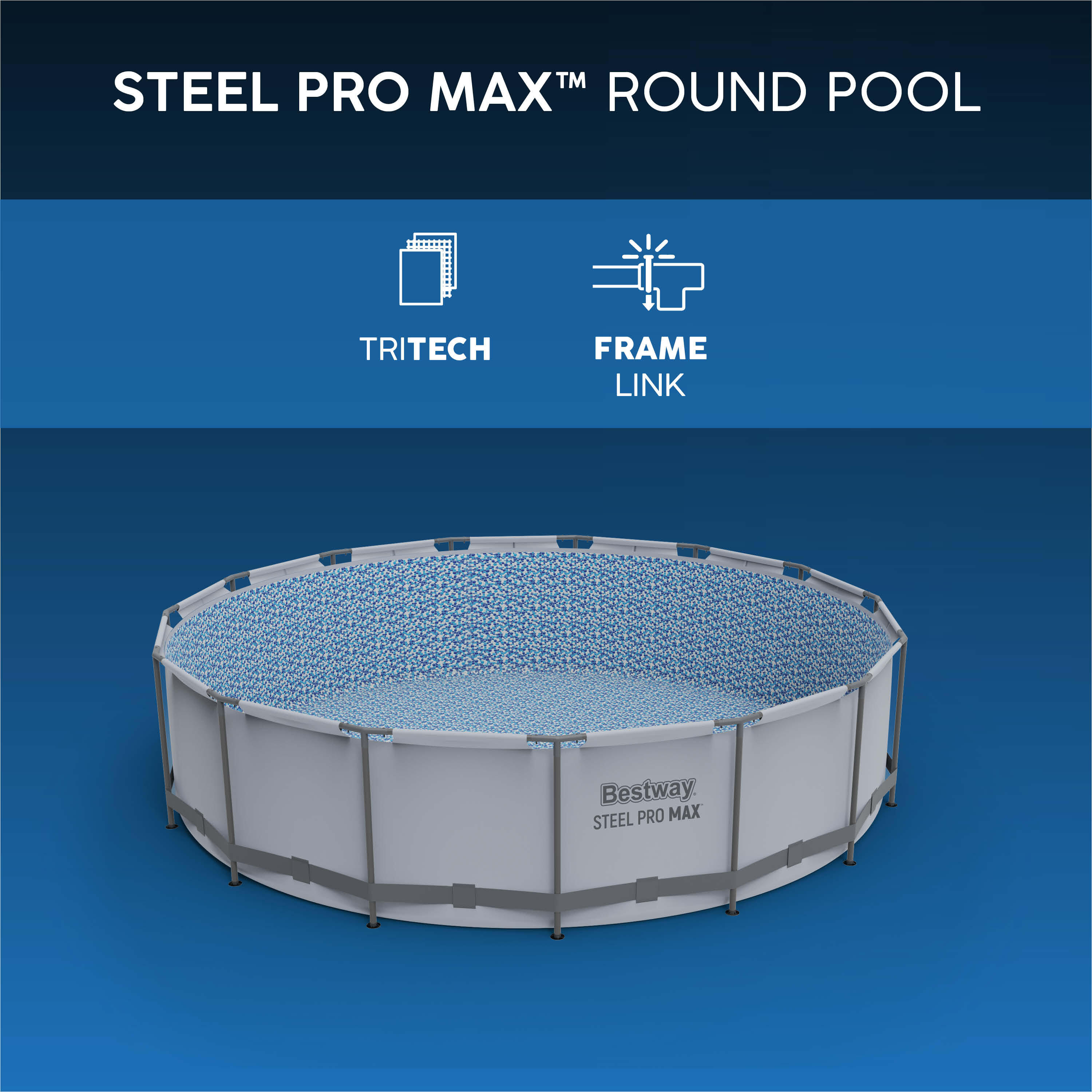 Bestway 5616B-7 Piscina base fuori terra Steel Pro Max da 366x100 cm 3/7