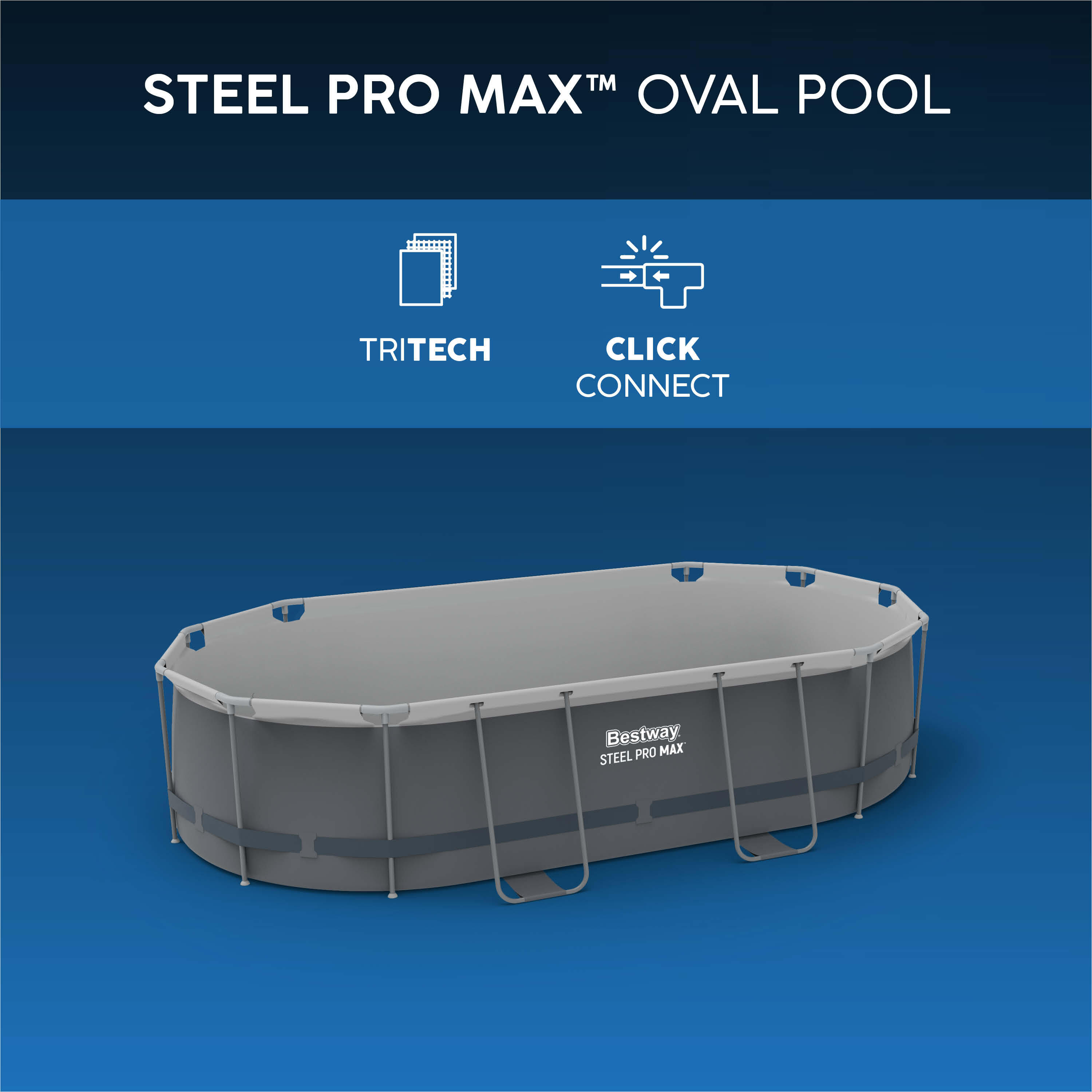 Bestway 5616J-7 Piscina base fuori terra Steel Pro Max da 305x200x84 cm 3/7