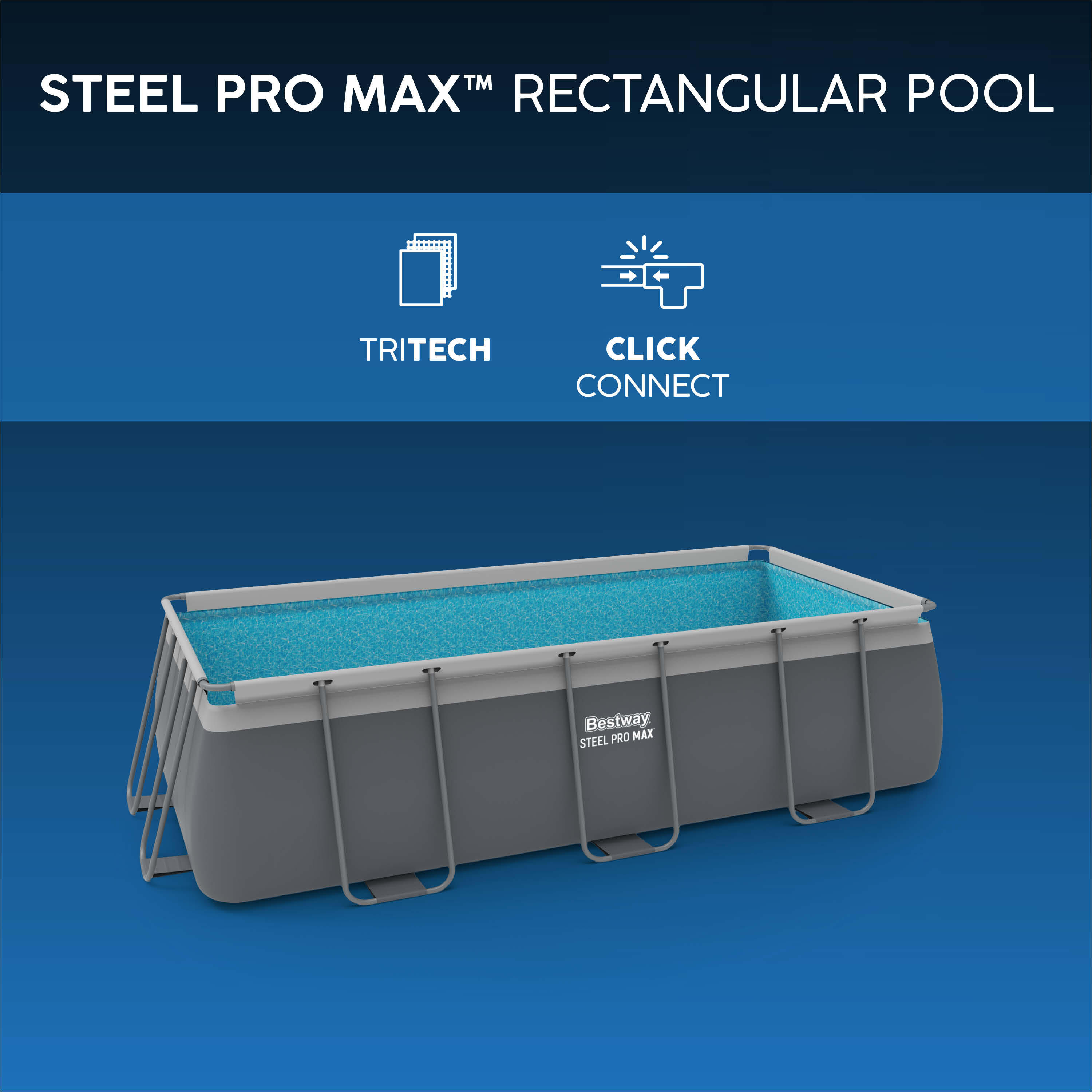 Bestway 56931-7 Piscina base fuori terra Steel Pro Max da 404x201x100 cm 3/7