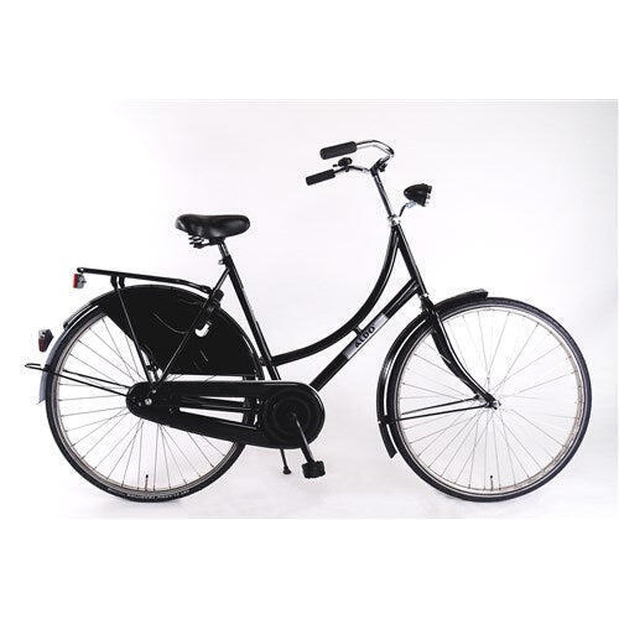 Aldo 28 Pouces Vélo Oma Classique 57 cm Noir Brillant Rim Inox