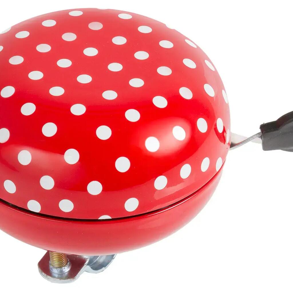 M-Wave Maxi Ding-Dong 80 mm Bicycle Bell — Ladybird Red.