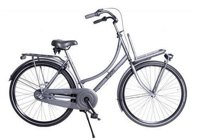 Aldo 28 inch omafiets cargo 57cm 3v grigio mat - stijlvol en functioneel