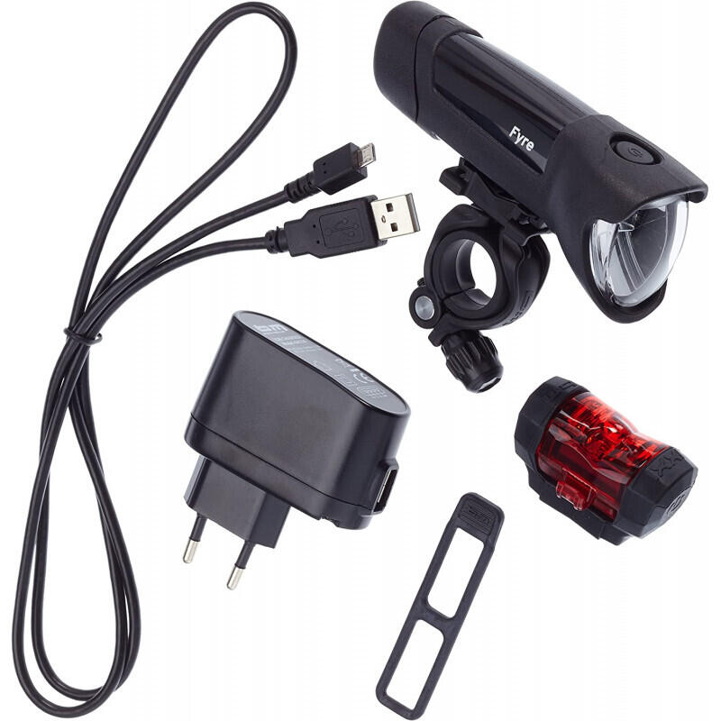 Éclairage phare avant et feu arrière USB Busch & Müller FYRE IXXI 383 6/7