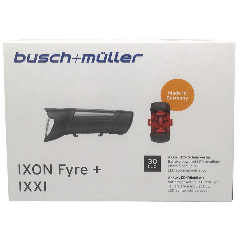 Éclairage phare avant et feu arrière USB Busch & Müller FYRE IXXI 383