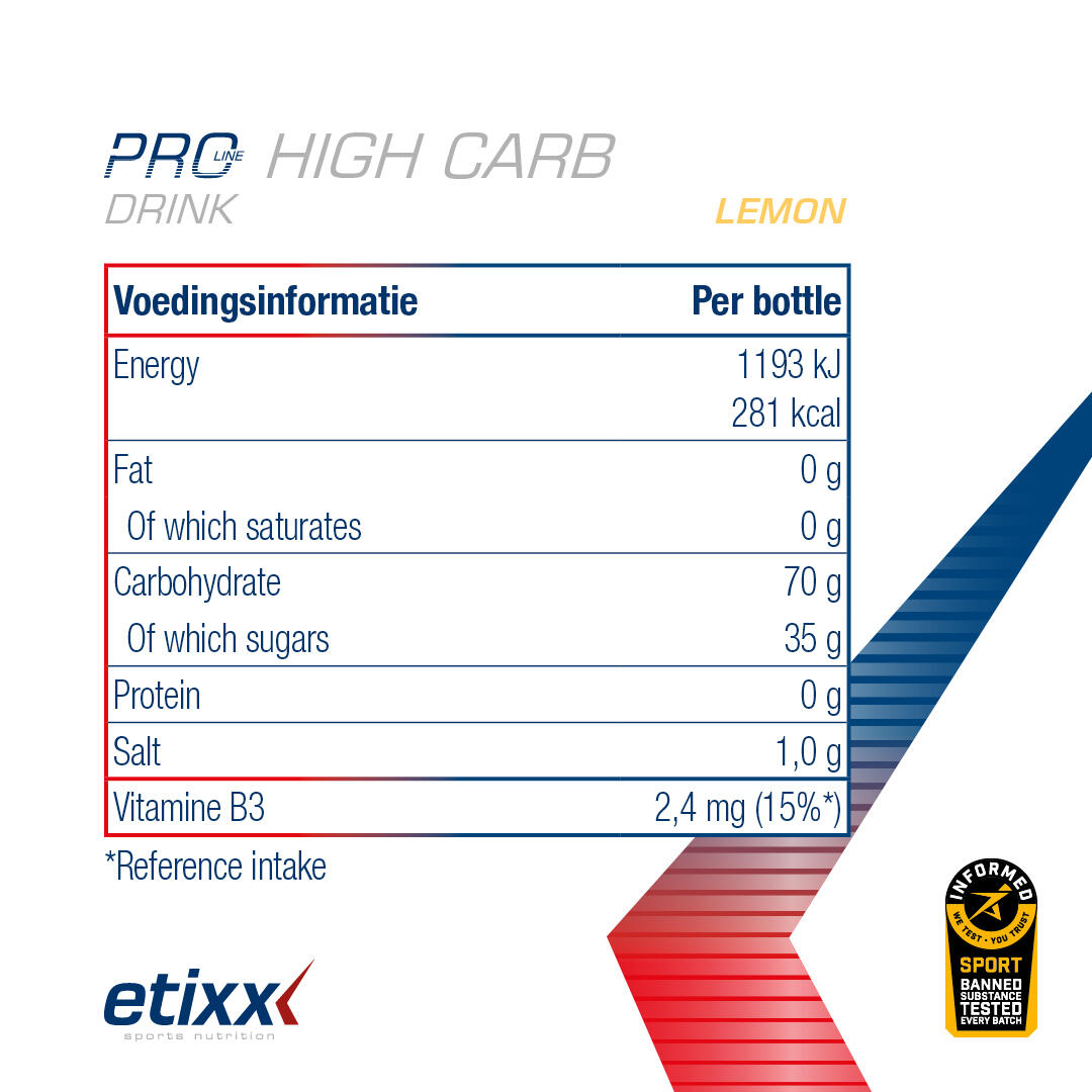 PRO LINE High Carb Drink Lemon 1000g 6/6