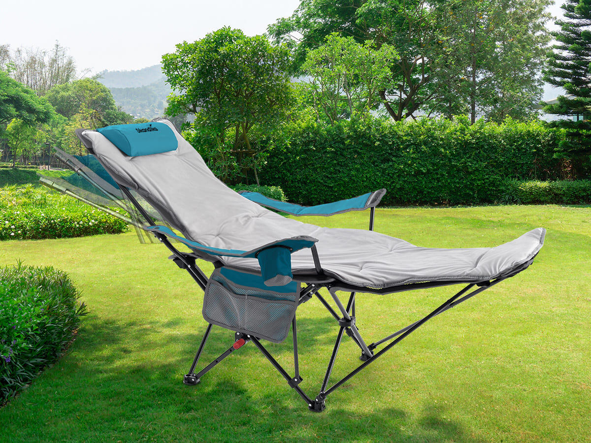 Chaise pliante relax Toras - avec repose-pieds et coussin - Max. 120 kg 4/7
