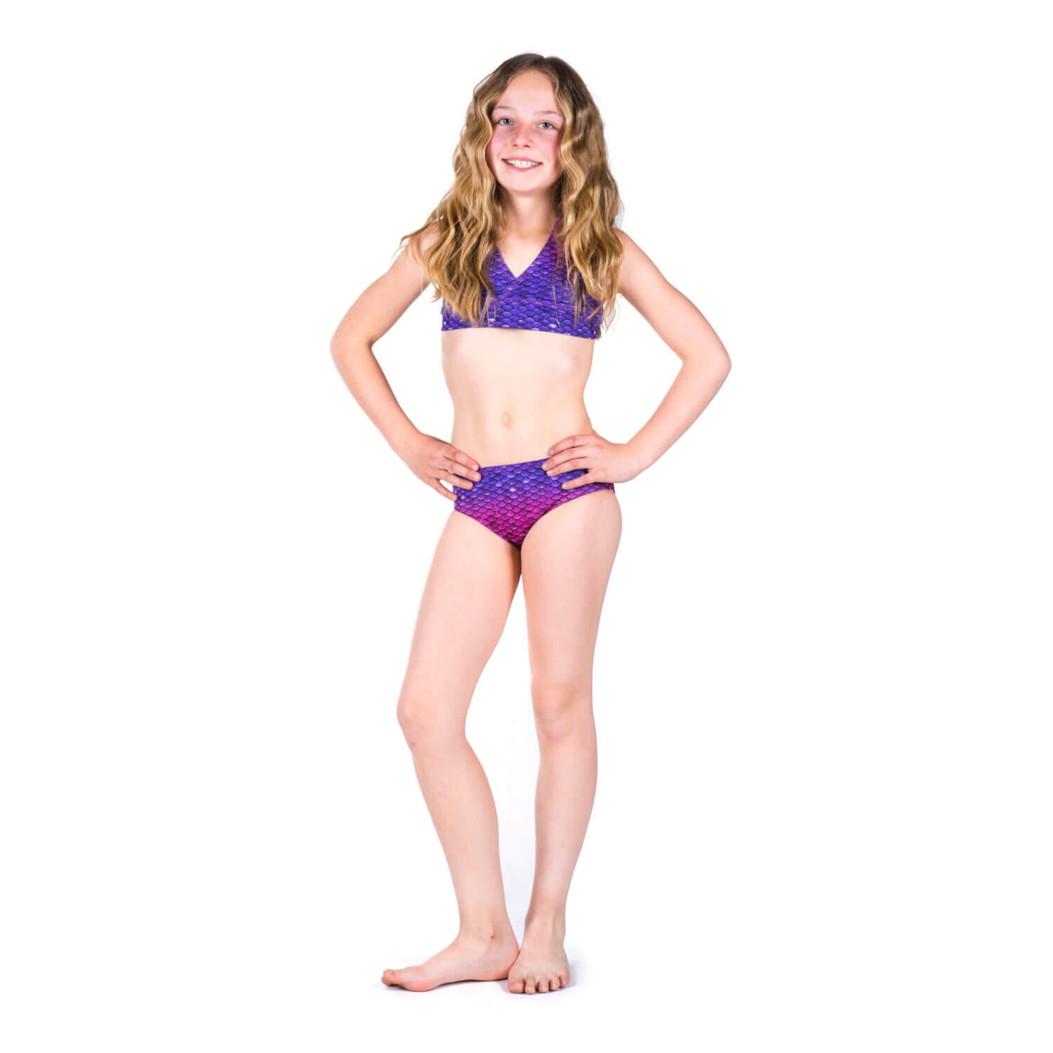 Sun Tails - Bikini Sirène Sirene Bali Blush Violet 2 Pièces Taille Haute - Maillot De Bain 2 Pièces (bikini) - Violet - No Size - Decathlon