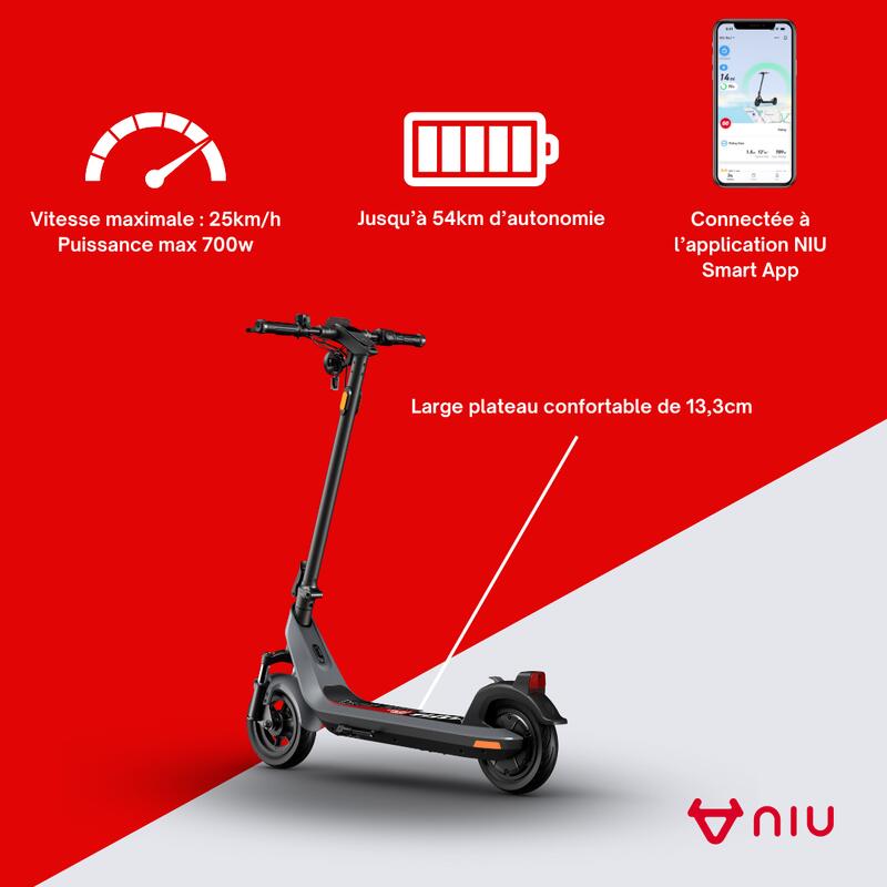 Trottinette Électrique Niu KQi 200F|Gris|léger