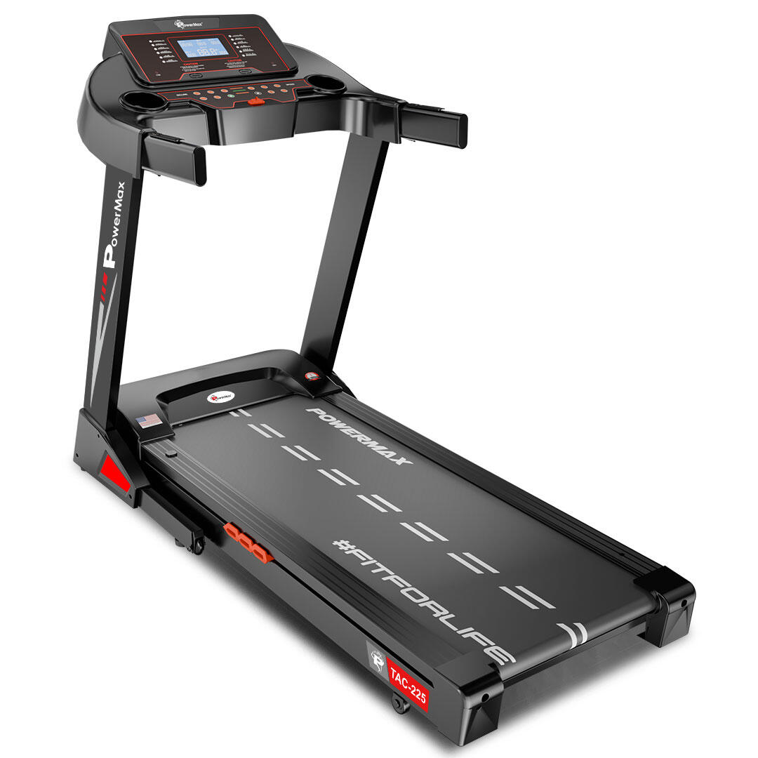 PowerMax Fitness TAC-225 (4HP Peak) Motorised Treadmill for Home [Speed:14kmph, Max User Weight:120kg, Foldable, 12 Workout Prog-picture-41