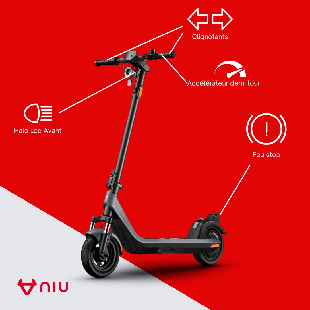 Trottinette Électrique Niu KQi 200F|Gris|léger 6/8