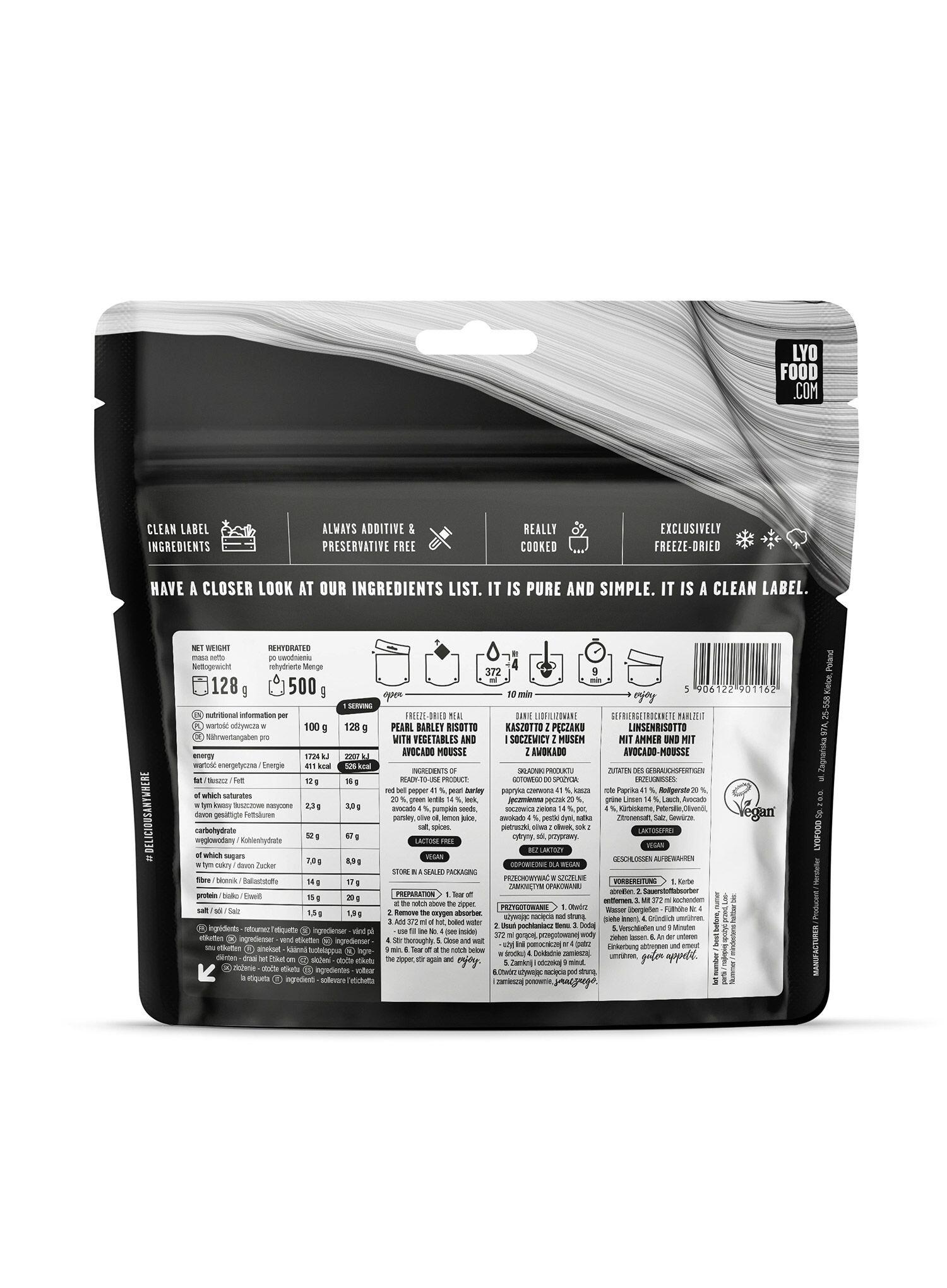 Danie liofilizowane (206) Kaszotto Z Pęczaku 128G 2/2