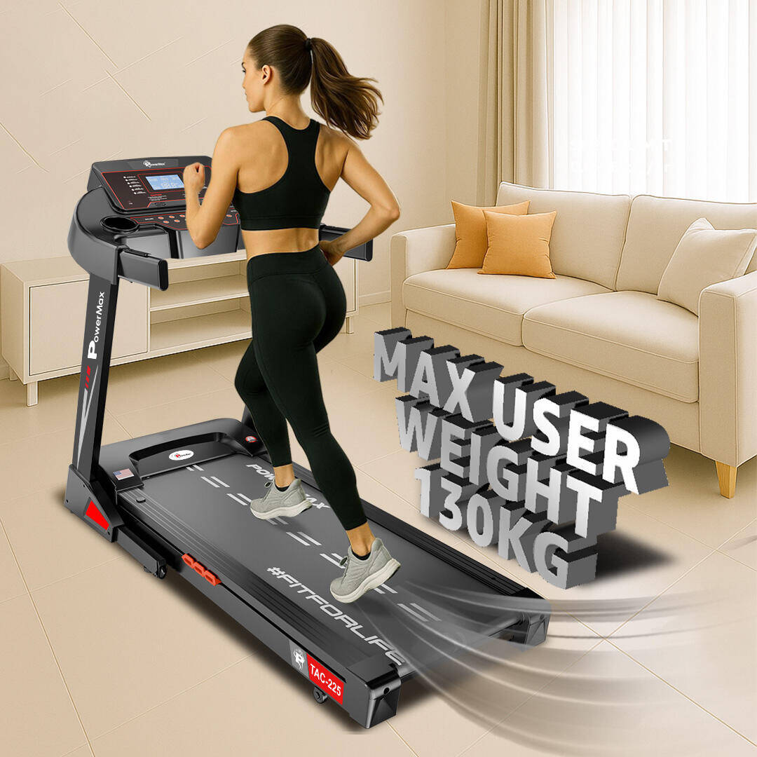 PowerMax Fitness TAC-225 (4HP Peak) Motorised Treadmill for Home [Speed:14kmph, Max User Weight:120kg, Foldable, 12 Workout Programs, MP3] Free Installation Assistance & Demo - 1 Year Motor Warranty -  3