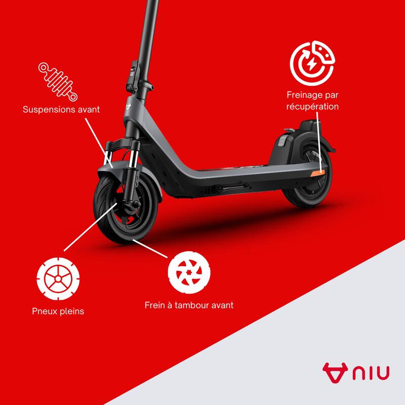 Trottinette Électrique Niu KQi 200F|Gris|léger