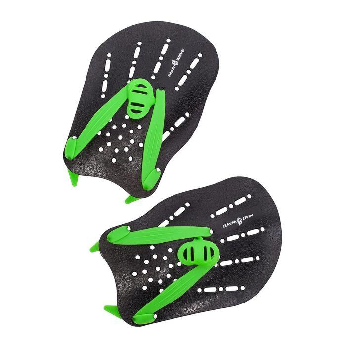 MAD WAVE Palas de mano Mad Wave - Negro / Verde - Talla M