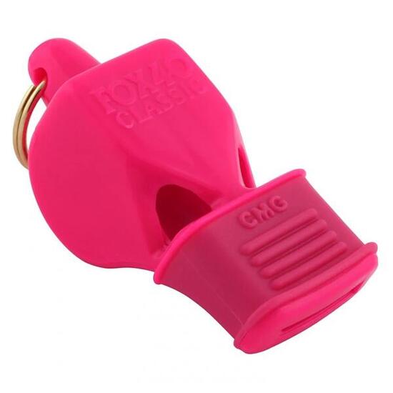 Pfeife Fox 40 CMG mit Zahnschutz und neonfarbenem Pfeifenband