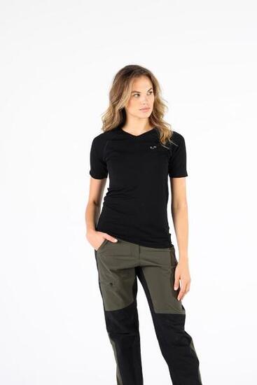 Elma - Bezszwowa Koszulka z Wełny Merino XL, Czarny