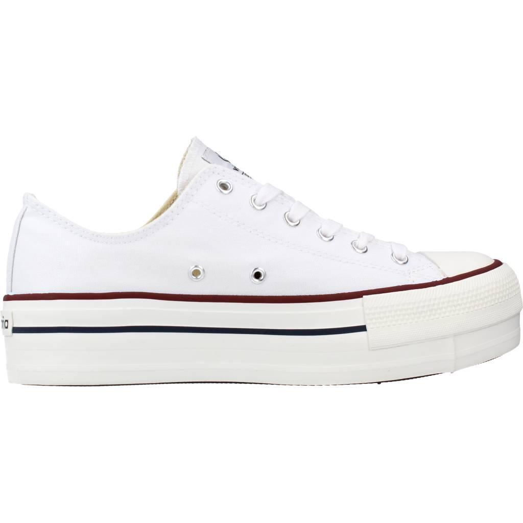 Chaussure de randonnée Baskets Femme Victoria TRIBU DOBLE BASKET LONA Blan 4/5