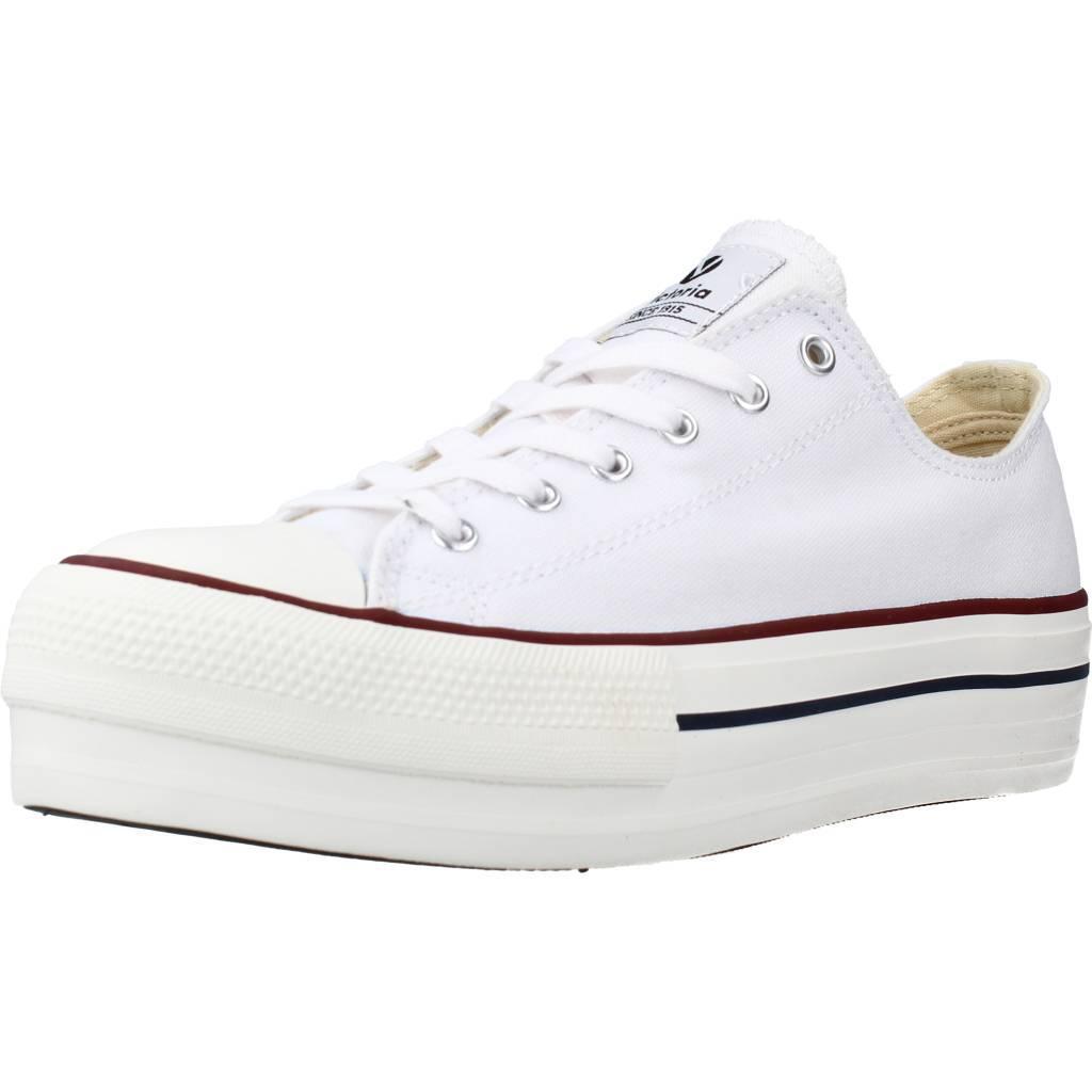 Chaussure de randonnée Baskets Femme Victoria TRIBU DOBLE BASKET LONA Blan 1/5