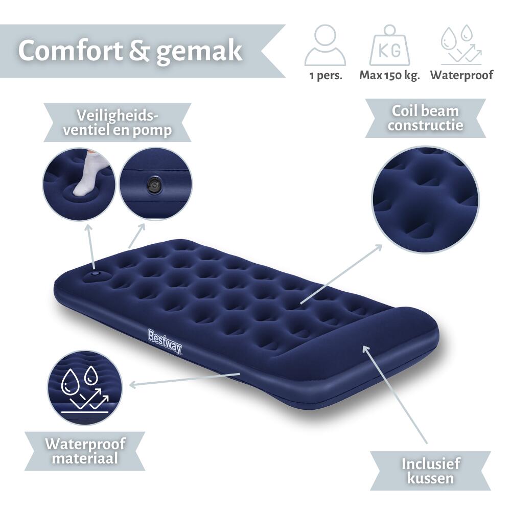 Matelas gonflable Bestway - 1P -  188x99x28 cm + Accessoires CB34 2/5