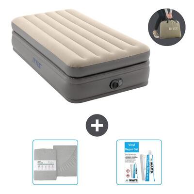 Luchtbed intex prime comfort - 1p - 191x99x51 cm + accessoires cb37