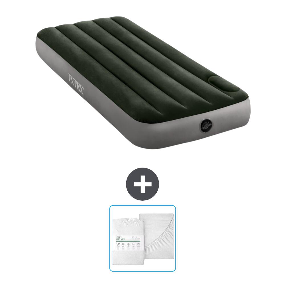 INTEX Luchtbed Intex Downy - 1P - 191x76x25 cm + Accessoire CB24