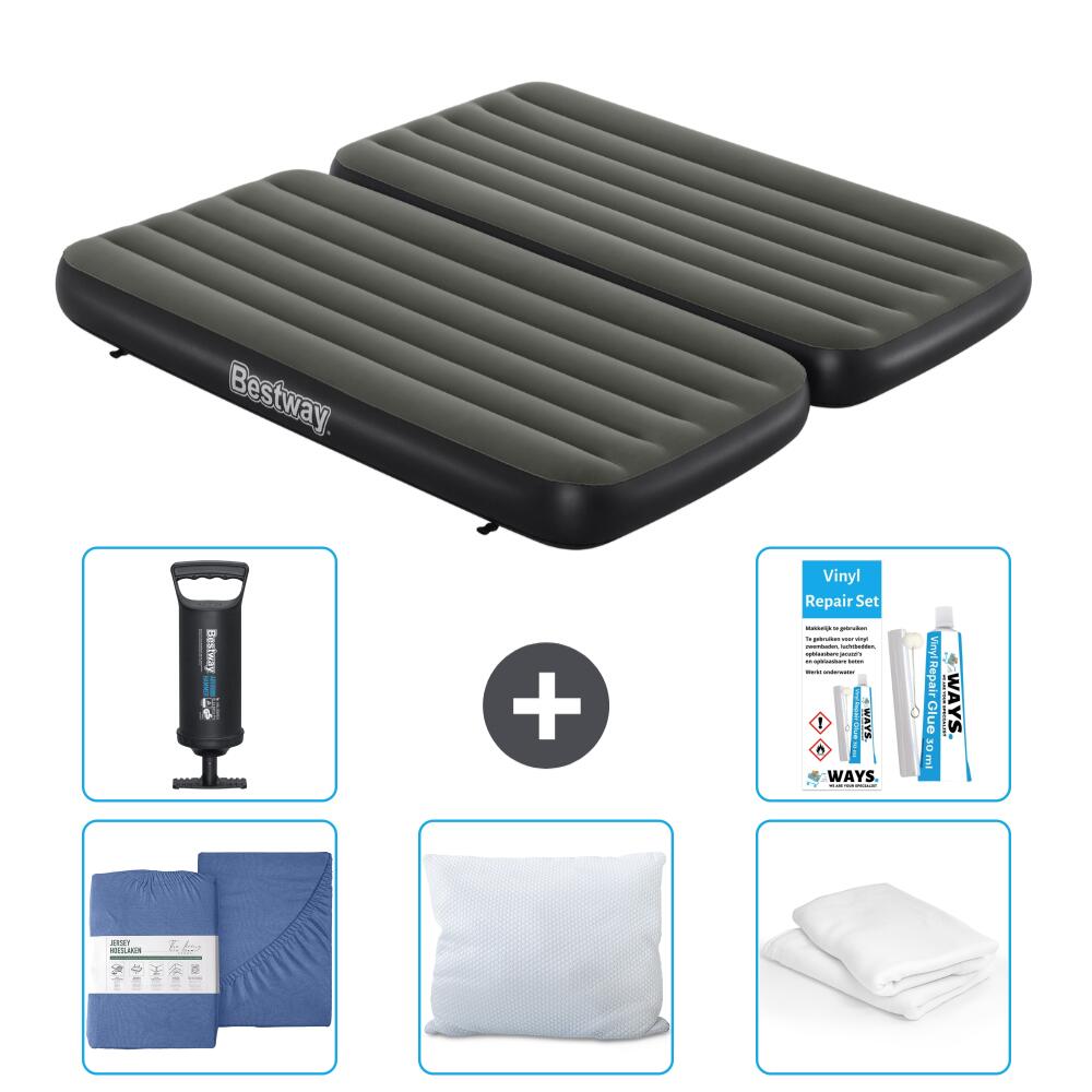 Bestway - Matelas Gonflable Bestway - 3 En 1 -  188x99x25 Cm + Accessoires Cb32 - Matelas Gonflable - Noir - No Size - Decathlon