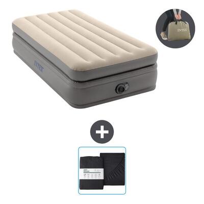 Luchtbed intex prime comfort - 1p - 191x99x51 cm + accessoire cb22