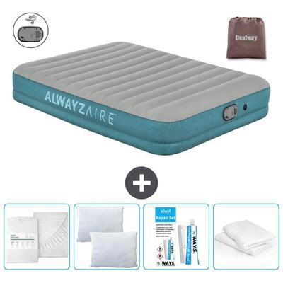 Luchtbed bestway alwayszair - 2p - 203x152x36 cm + accessoires cb15