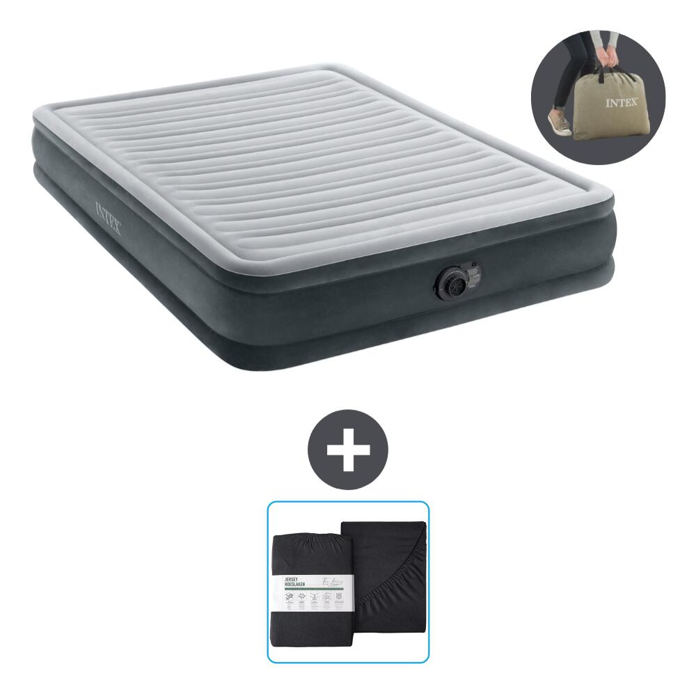 INTEX Luchtbed Intex Plush Mid - 2P - 203x152x33 cm + Accessoire CB22