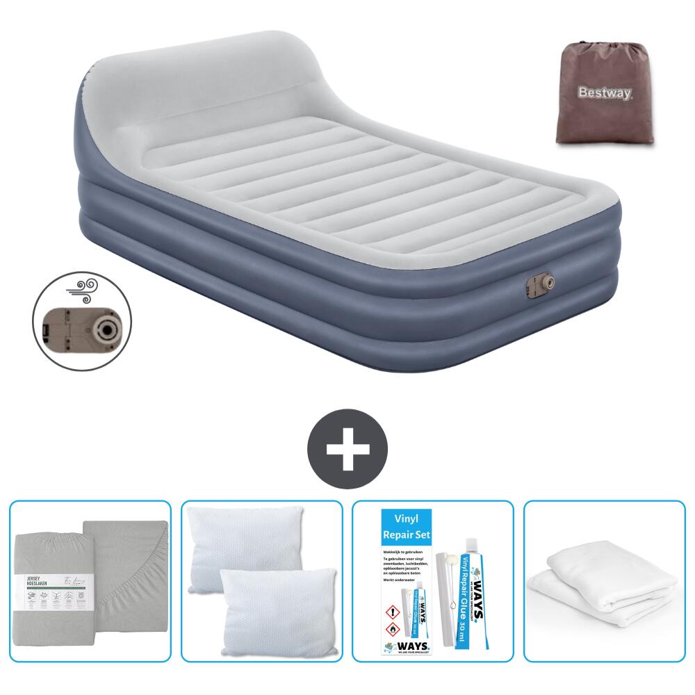 Bestway - Matelas Gonflable Bestway - 2p -  226x152x84 Cm + Accessoires Cb36 - Matelas Gonflable - Bleu - No Size - Decathlon