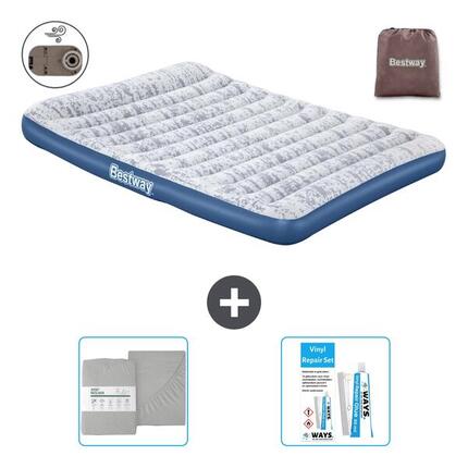 Matelas gonflable Bestway - 2P - 203x152x30 cm + Accessoires CB37