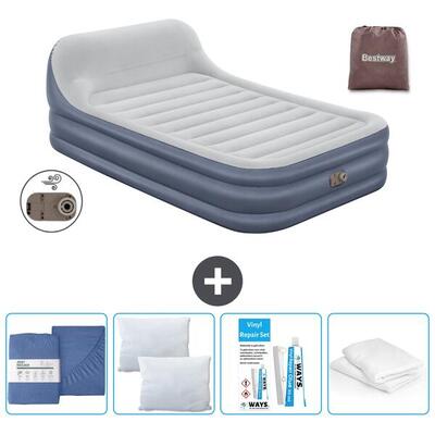 Luchtbed bestway - 2p - 226x152x84 cm + accessoires cb38
