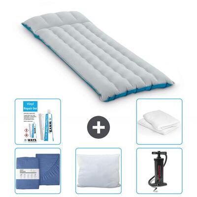 Luchtbed intex campingmat - 1p - 184x67x17 cm + accessoires cb32
