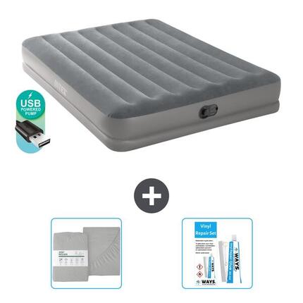 Materac dmuchany Intex Prestige - 2P - 203x152x30 cm + Akcesoria CB37