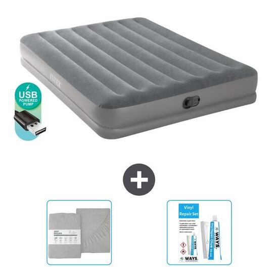 Materac dmuchany Intex Prestige - 2P - 203x152x30 cm + Akcesoria CB37