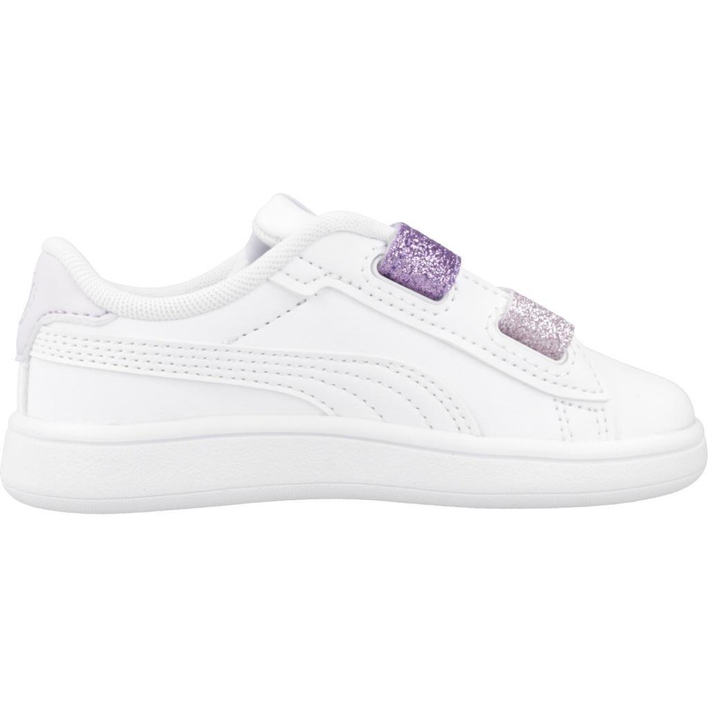 Baskets Puma Modèle Smash 3.0 L Glitter V Couleur Blanc 4/6