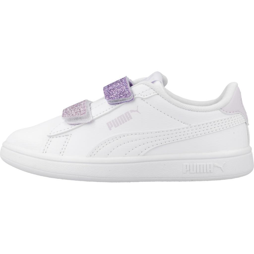 Zapatillas niña Puma Smash 3.0 L Glitter V Blanco 2/7