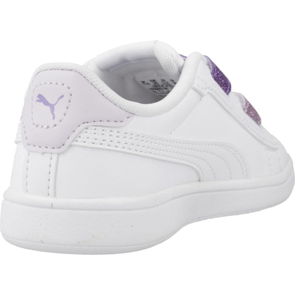 Zapatillas niña Puma Smash 3.0 L Glitter V Blanco 3/7