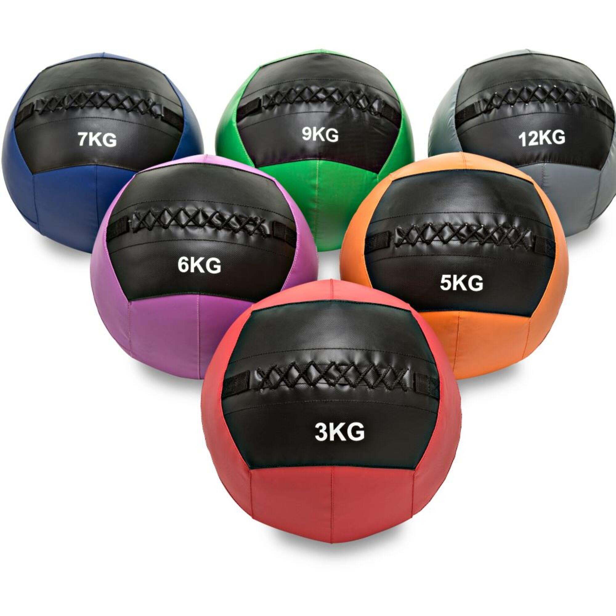 Wall Ball Balón de Pared Doble Costura 12 kg Fitness Musculación 2/3