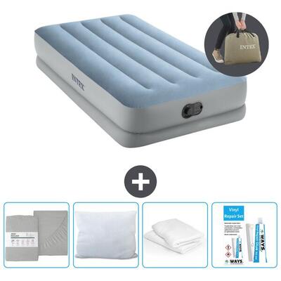 Luchtbed intex mid-rise comfort - 1p - 191x99x36 cm + accessoires cb36