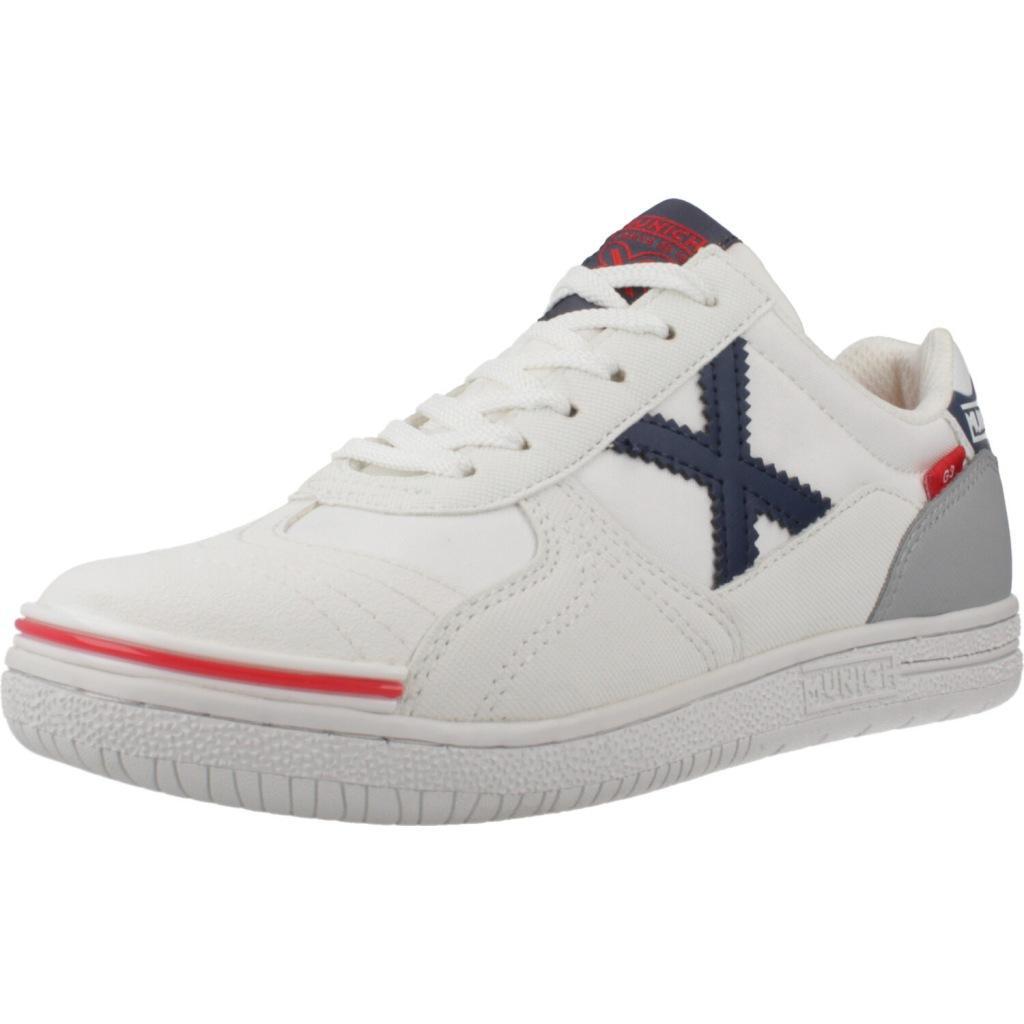 Zapatillas Futbol Sala  Para niños Munich BE-4121 Blancas Comodas-1511436