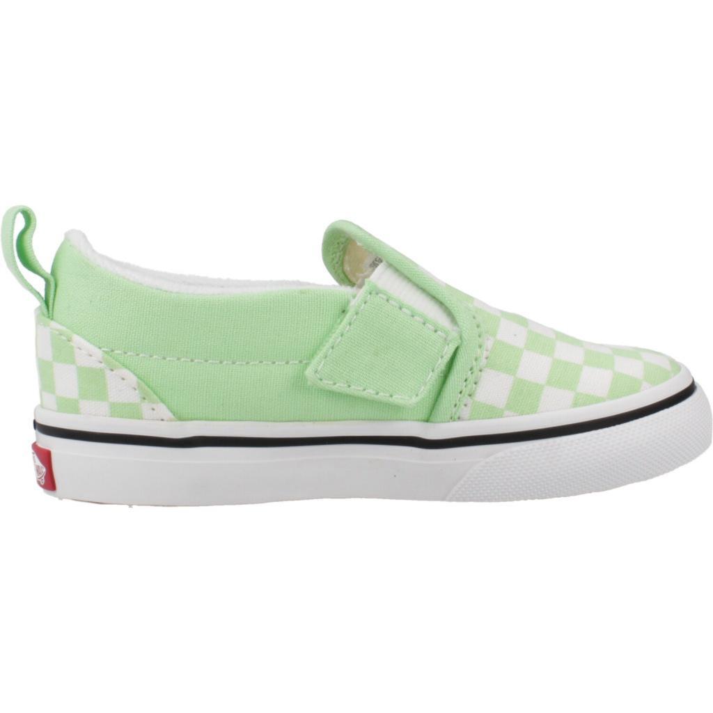 Baskets Vans Modèle Slip On Couleur Vert 4/5