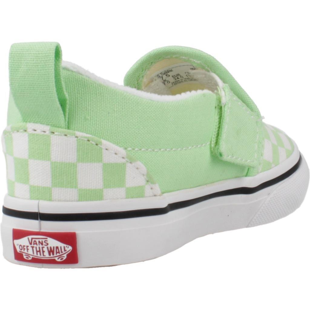 Baskets Vans Modèle Slip On Couleur Vert 3/5