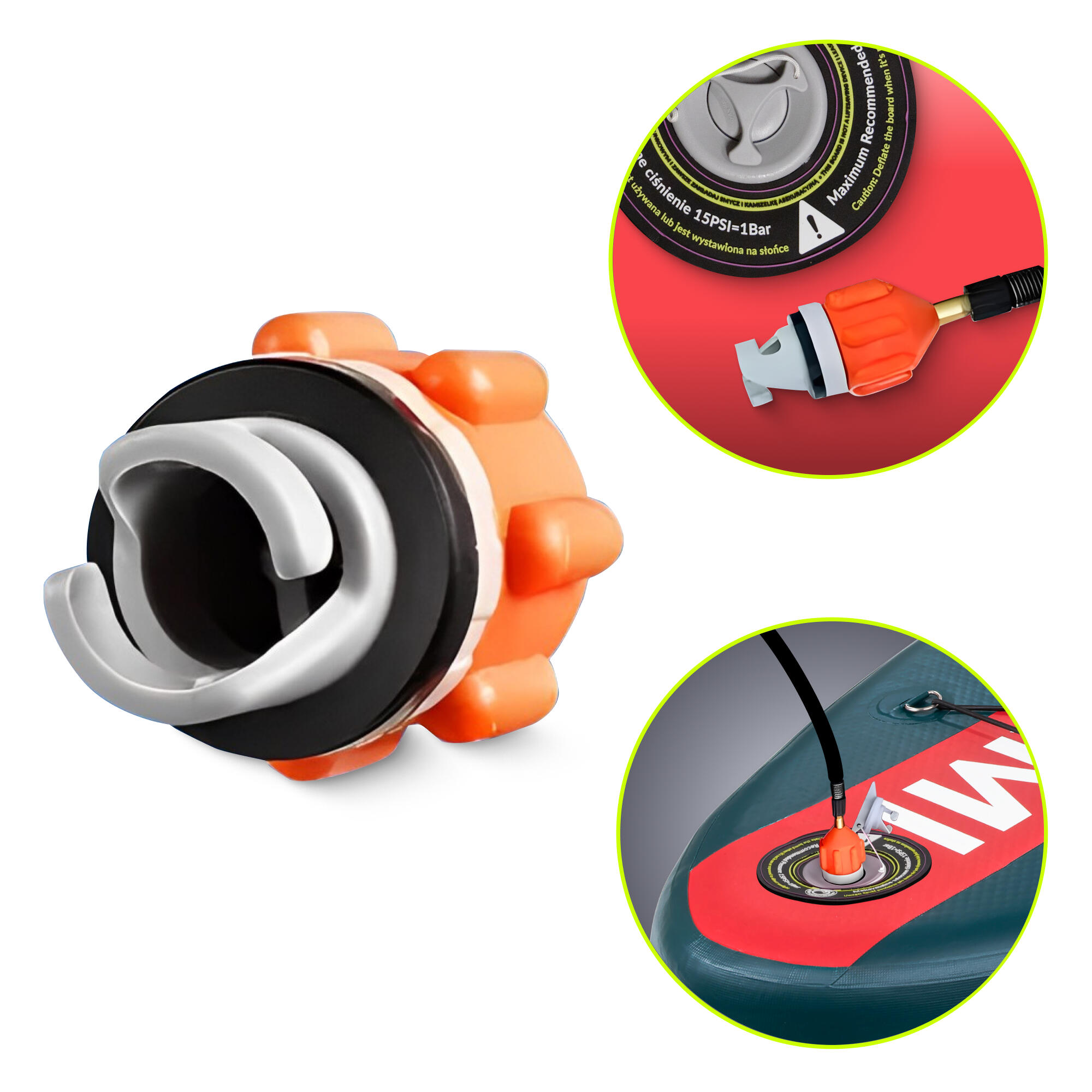Adapter do pompowania dmuchanej deski SUP TSUNAMI AV 3/5