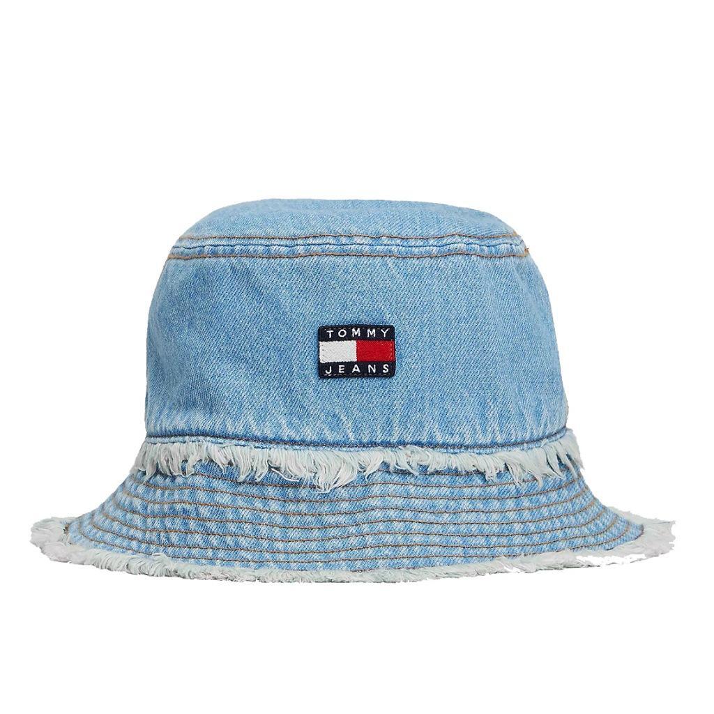 Gorro tommy jeans modelo heritatge denim bucket cor azul